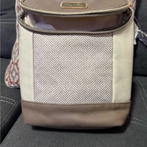 Itzy Ritzy Cream and Brown Toiletry Bag